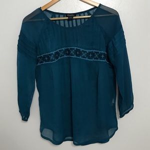 Lucky brand blue blouse